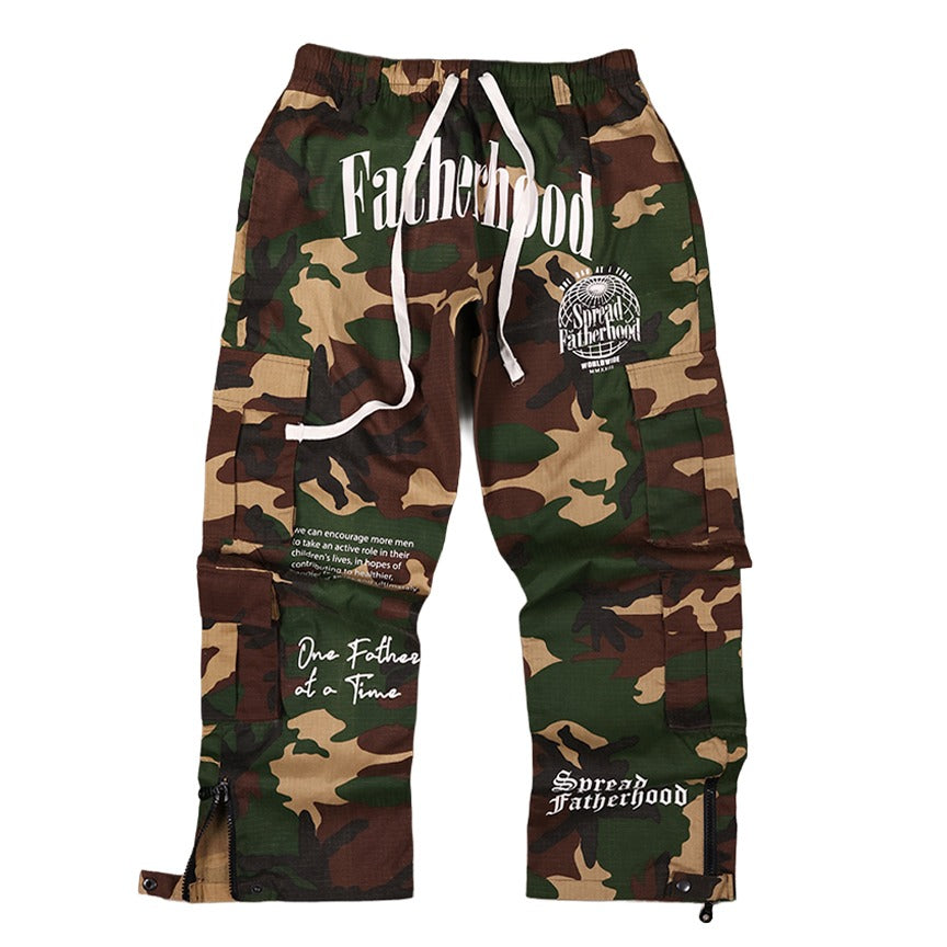 Camo Cargo Pockets Pants "Fatherhood 2"