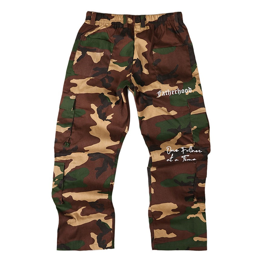 Camo Cargo Pockets Pants "Fatherhood 1"