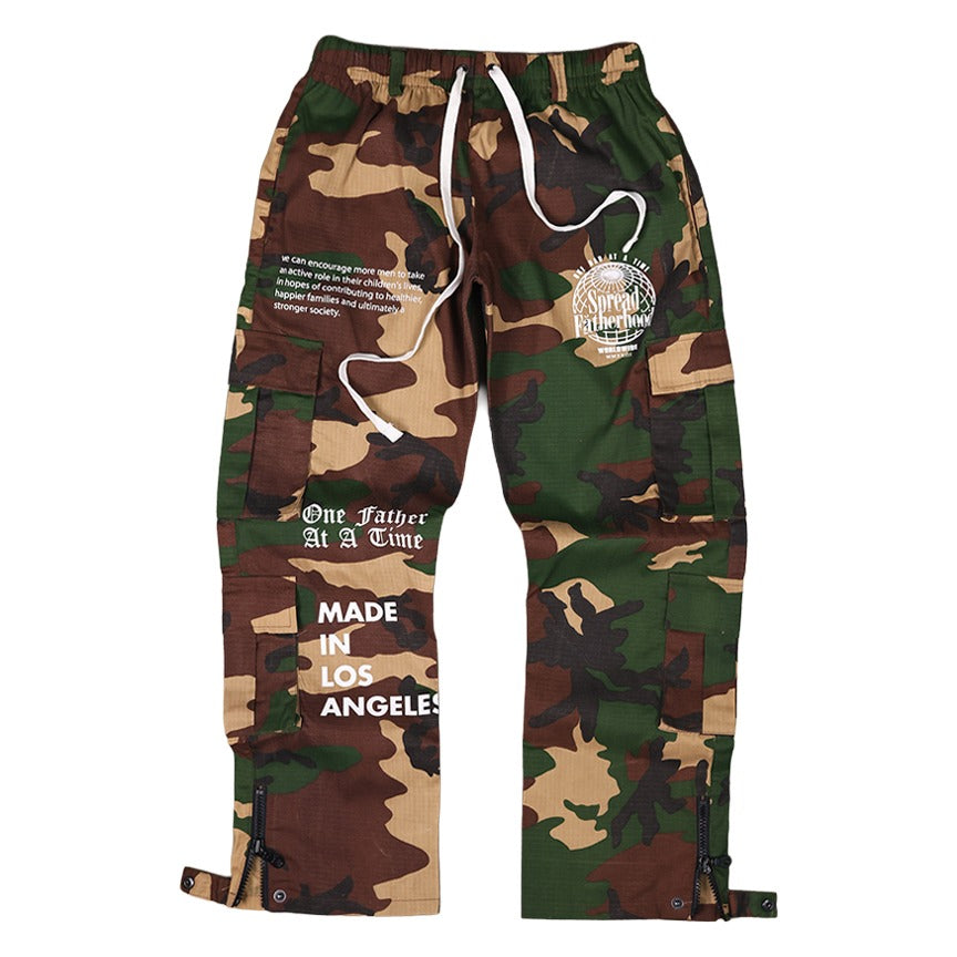Camo Cargo Pockets Pants "Fatherhood 1"