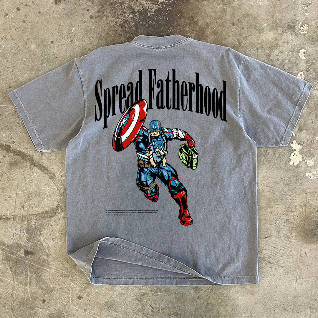 Captain America Inspired T-Shirt - " Spread Fatherhood "