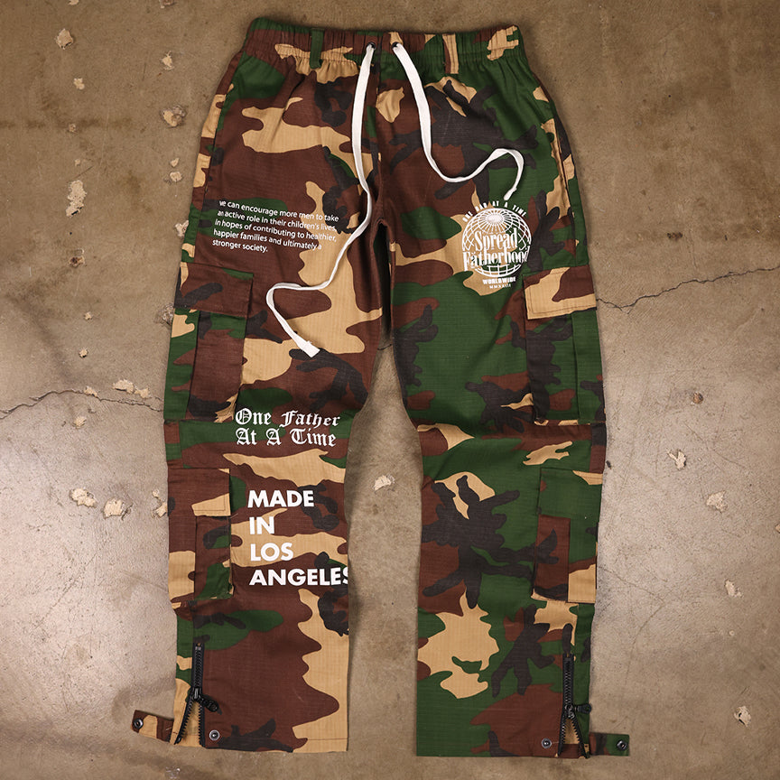 Camo Cargo Pockets Pants "Fatherhood 1"