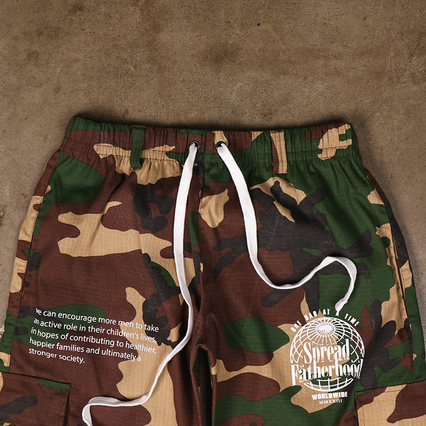 Camo Cargo Pockets Pants "Fatherhood 1"