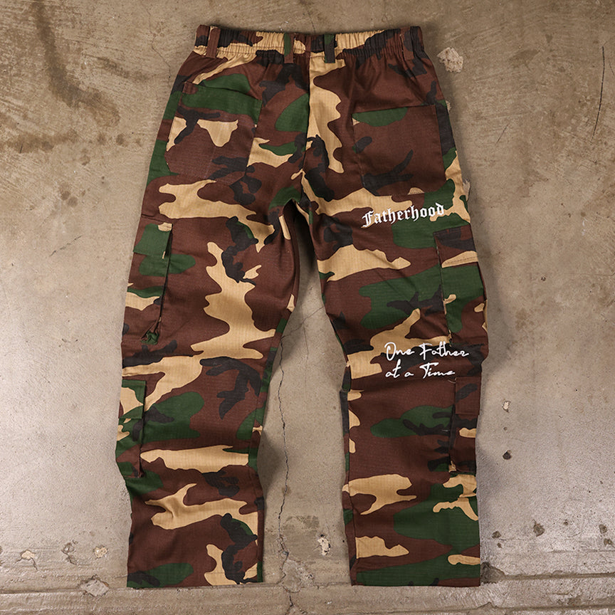 Camo Cargo Pockets Pants "Fatherhood 2"