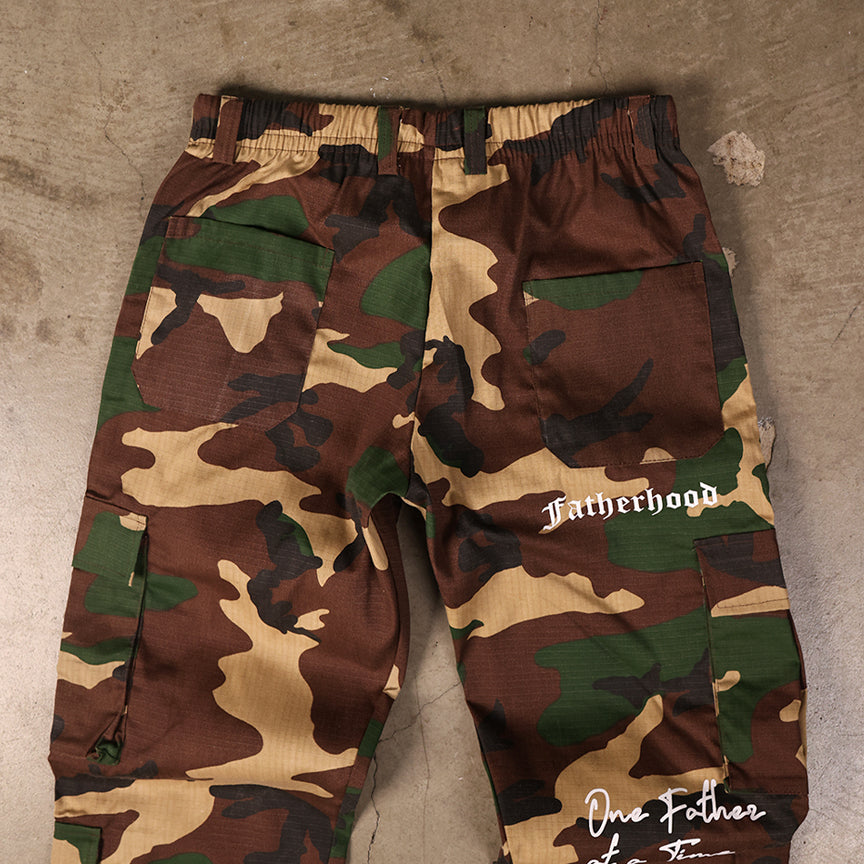 Camo Cargo Pockets Pants "Fatherhood 2"