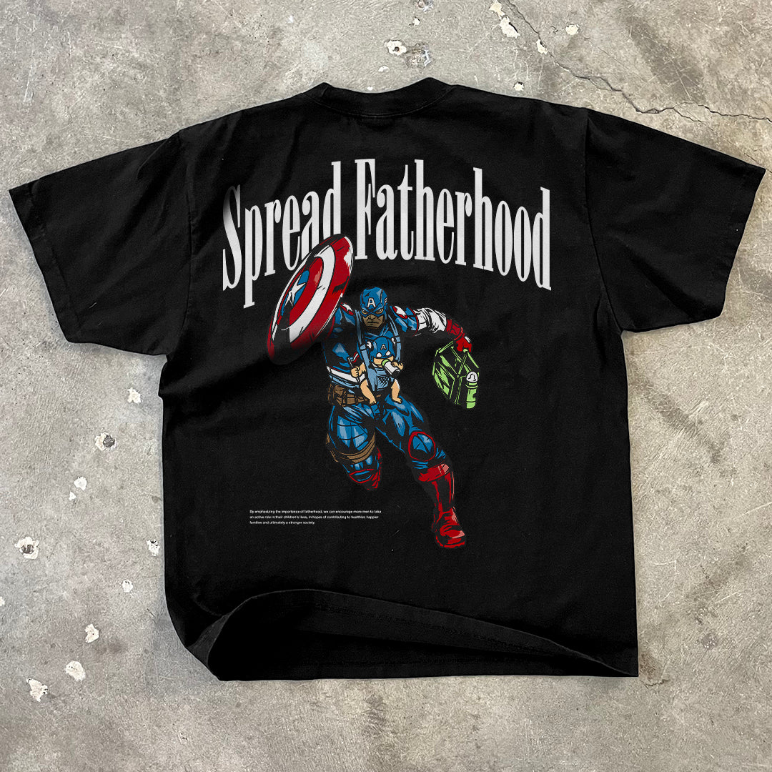Captain America Inspired T-Shirt - " Spread Fatherhood "