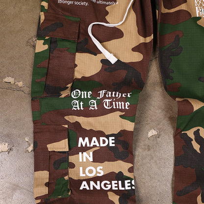 Camo Cargo Pockets Pants "Fatherhood 1"
